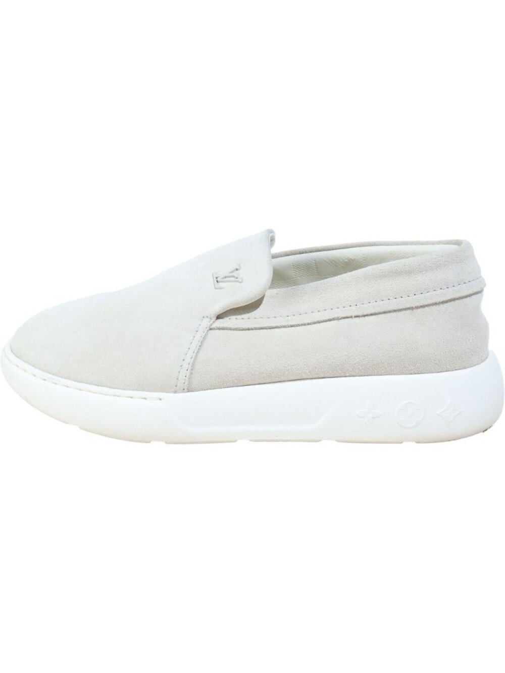 Louis Vuitton Pacific Line Suede Loafers Slip-on Ivory 7